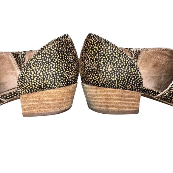 Madewell The Lucie Shoes Spotted Calf Hair Womens 7 Leather D'Orsay Asymmetrical - Picture 9 of 15
